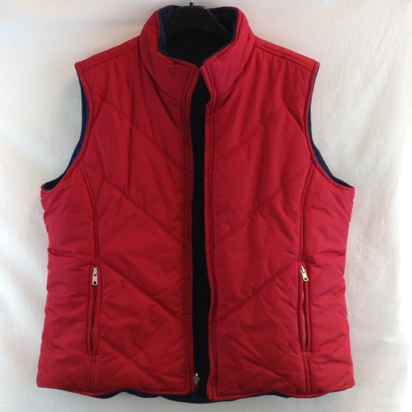 B.U.M Bum Equipment Red/Blue Reversible Winter Vest - Picture 1 of 11